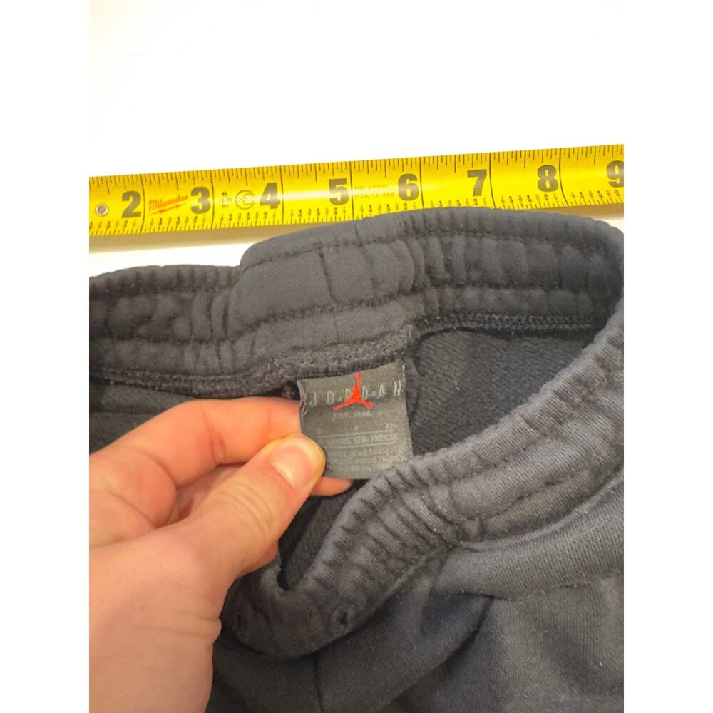 Nike Jordan Boys Youth Small Black Cotton Sweatpants Joggers Athletic Activewear - Picture 7 of 7